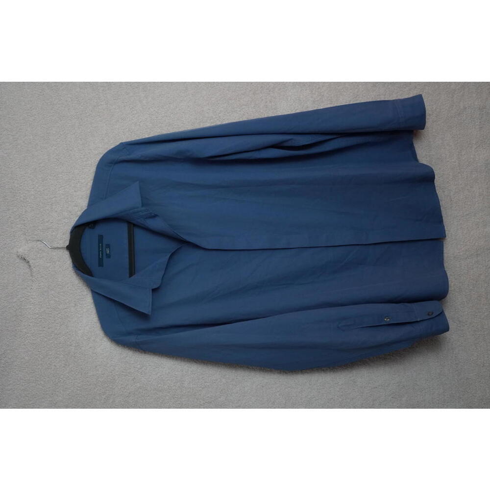 Perry Ellis Men's Blue Dress Shirt XL